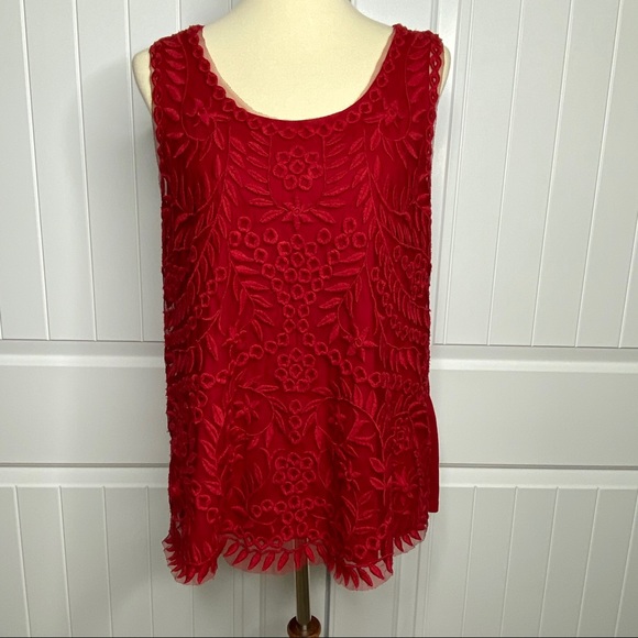 J. Jill Tops - J Jill red sleeveless top size large